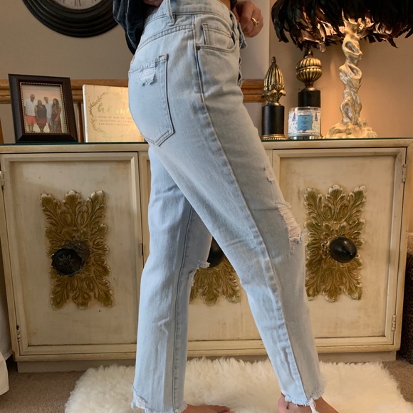 Host Pick! Sequin Smiley Face Patch Distressed Jeans Light Wash Boyfriend Jeans - Picture 6 of 16